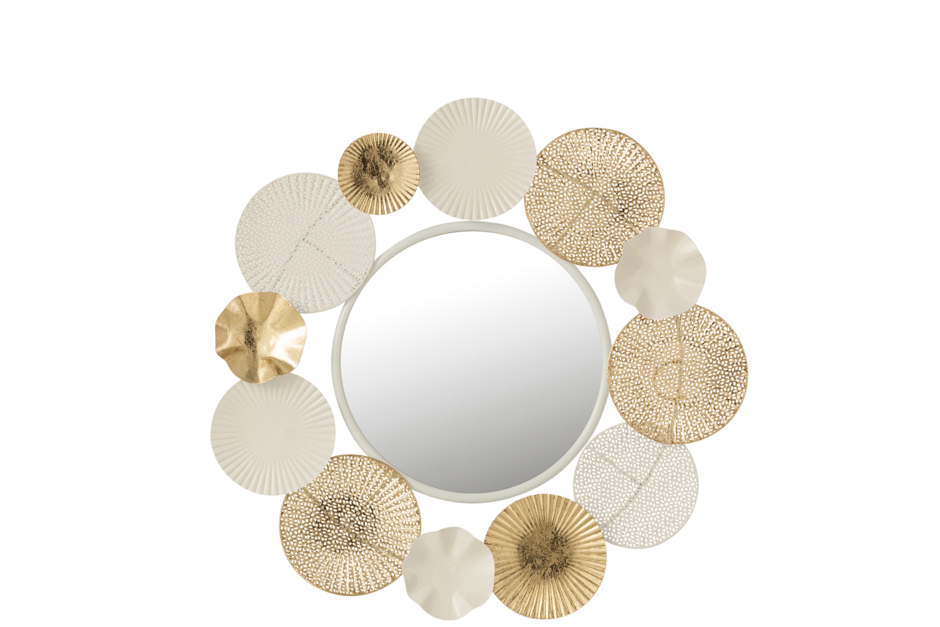 Kulaté kovové nástěnné zrcadlo Circles - Ø 67*4cm J-Line by Jolipa