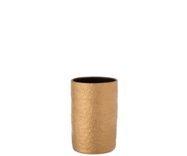 Zlatá keramická váza Gatsby - Ø14*22 cm
