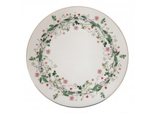 Porcelánový dezertní talířek s květy Flower fields - Ø 21*2 cm