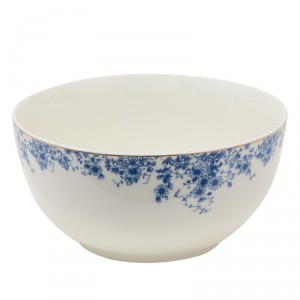 Porcelánová miska s modrými květy Blue Flowers - Ø 14*7 cm / 500ml