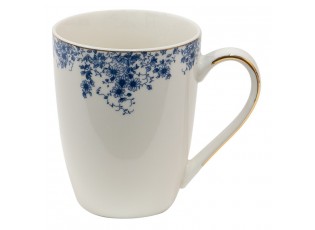 Porcelánový hrnek s modrými květy Blue Flowers - 12*9*11 cm / 330ml