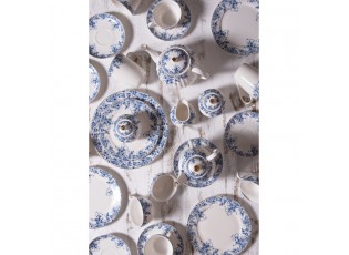 Porcelánový jídelní talíř s modrými květy Blue Flowers - Ø 26*2 cm