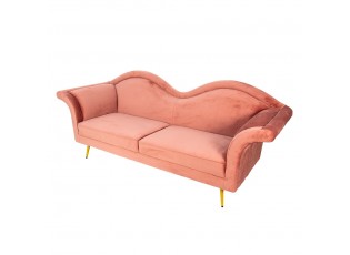 Růžová sametová sofa Evalynn - 215*73*85 cm