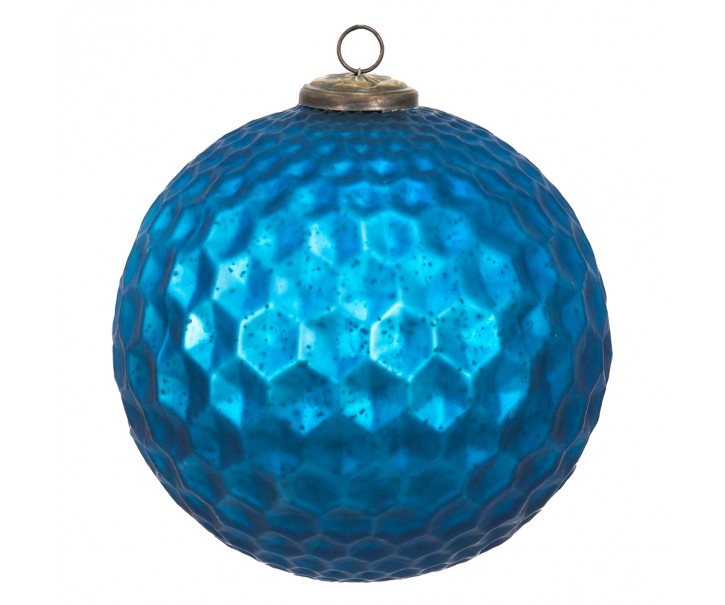 Modrá vánoční skleněná koule XL - Ø 25*25 cm
