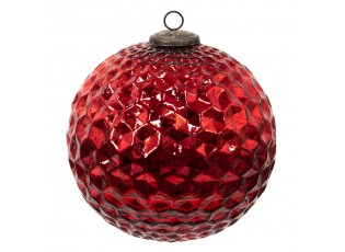 Červená skleněná vánoční koule XL - Ø 25*25 cm