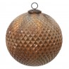 Rezavá antik skleněná vánoční koule XL - Ø 20*20 cm