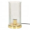 Zlatá stolní lampa se skleněným stínidlem - Ø 15*27 cm E27/max 1*40W
