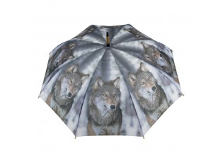 Šedý deštník s vlky Wolf - Ø105*88cm