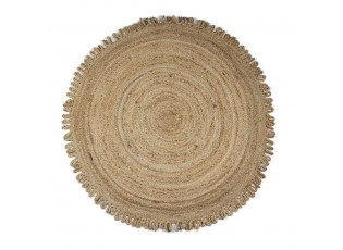 Přírodní kulatý jutový koberec se smyčkami Loops - Ø120*1cm