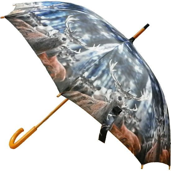 Šedý deštník s jeleny Winter Deer - Ø105*88cm Mars & More