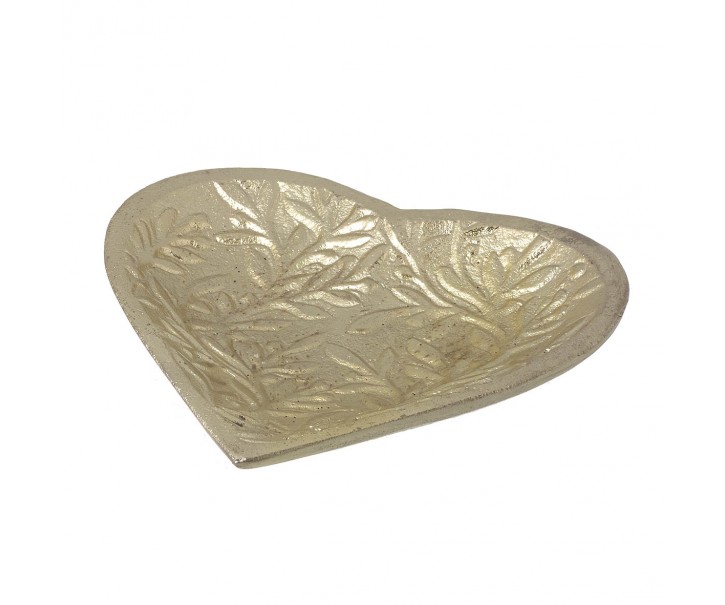Zlatá kovová mistička mistička ve tvaru srdce Fancy Heart - 11*11*1,5 cm