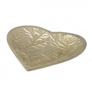 Zlatá kovová mistička mistička ve tvaru srdce Fancy Heart - 11*11*1,5 cm