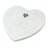 Mramorové servírovací prkénko ve tvaru srdce Marble White - 21*21*1,5cm 