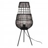 Černá antik drátěná stolní lampa Daionne - Ø 20*59 cm E27/max 1*40W