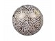 Bronzová antik kovová úchytka s ornamenty Viloe - Ø 4 cm
