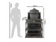 Černý antik dřevěný stolek se šuplíčky ke stěně Miloé - 81*41*142 cm