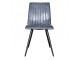 Modro-šedá kožená jídelní židle Hrine - 48*64*89 cm
