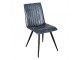 Modro-šedá kožená jídelní židle Hrine - 48*64*89 cm