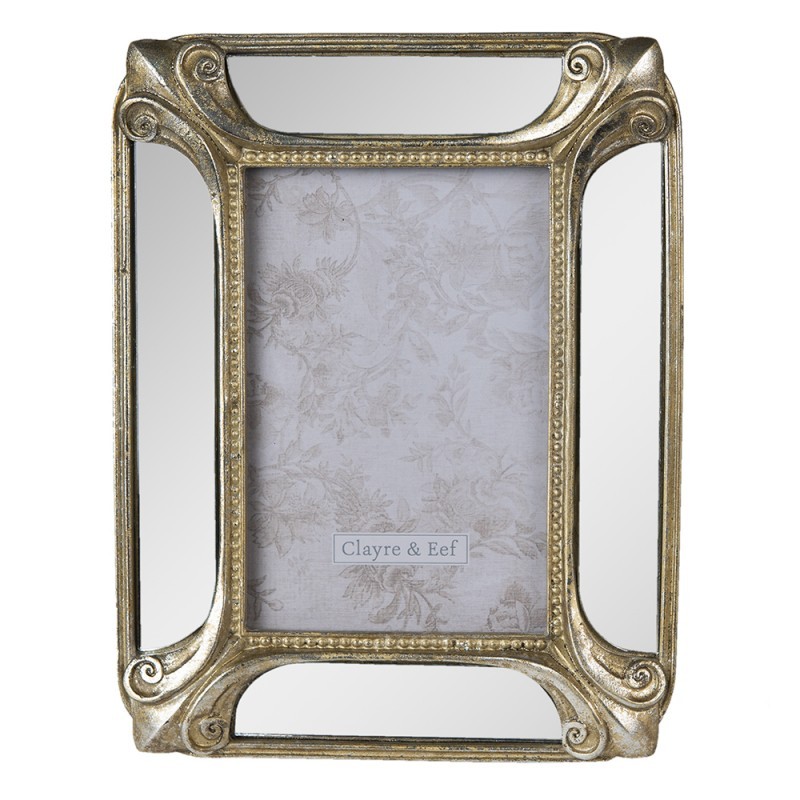 Zlatý antik fotorámeček se zrcadlem - 20*2*25 cm / 13*18 cm Clayre & Eef
