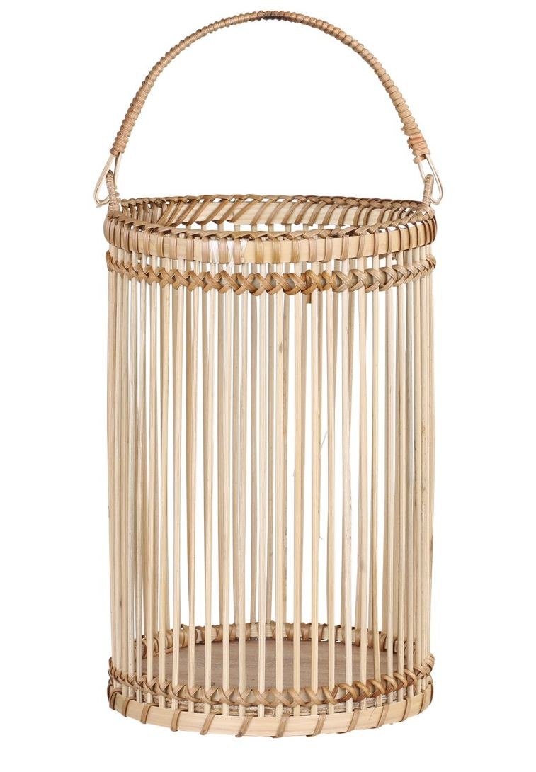 Přírodní dřevěná lucerna Bamboo - Ø16*25cm