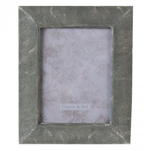 Šedý antik fotorámeček s plastickým okrajem - 23*2*28 cm / 15*20 cm