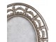 Stříbrný antik oválný fotorámeček se zdobným okrajem - 20*1*25 cm / 13*18 cm