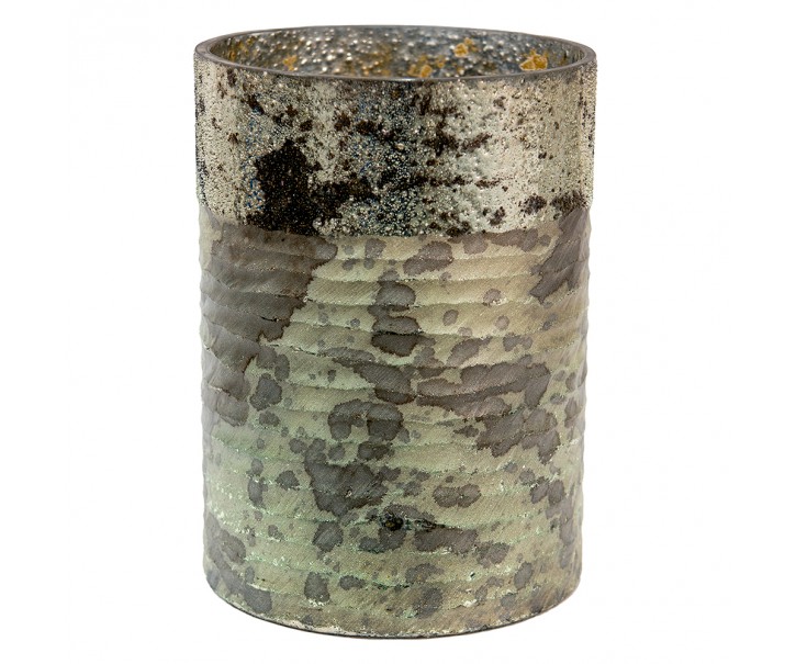 Svícen na čajovou svíčku šedý 18*25 cm - Ř 18*25 cm Clayre & Eef