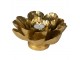Zlatý svícen na čajovou svíčku ve tvaru květu Flower Gold - 19*19*10 cm