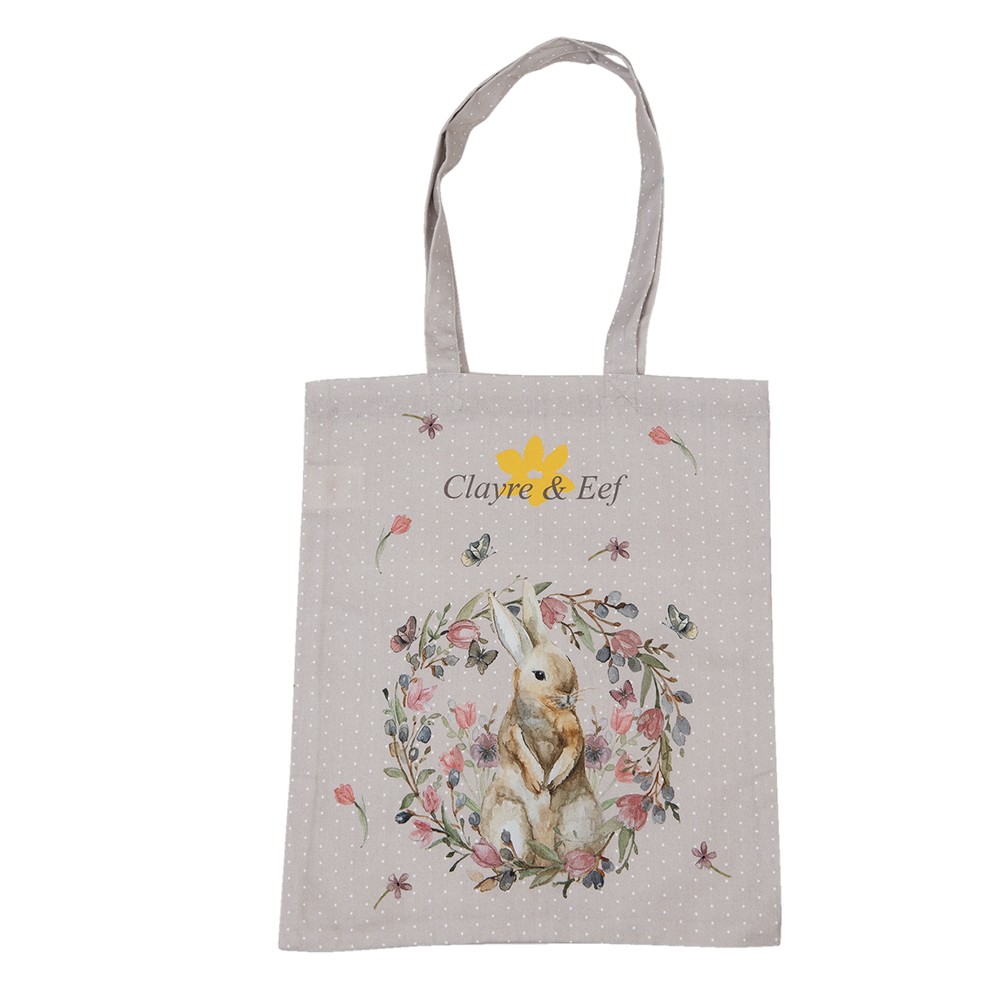 Levně Bavlněná taška s králíčkem Happy Bunny - 33*38 cm HBU83