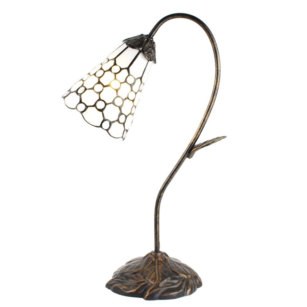 Stolní Tiffany lampa kamínky TransparentEye - 30*17*48 cm E14/max 1*25W