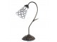 Stolní Tiffany lampa kamínky TransparentEye - 30*17*48 cm E14/max 1*25W