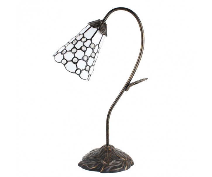 Stolní Tiffany lampa kamínky TransparentEye - 30*17*48 cm E14/max 1*25W
