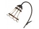 Stolní Tiffany lampa hnědé pruhy BrownLine - 30*17*48 cm E14/max 1*25W