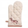 Chňapka s jezevčíkem Dachshund Love - 18*30 cm Barva: béžová, modráMateriál: 100% bavlnaHmotnost: 0,07 kg