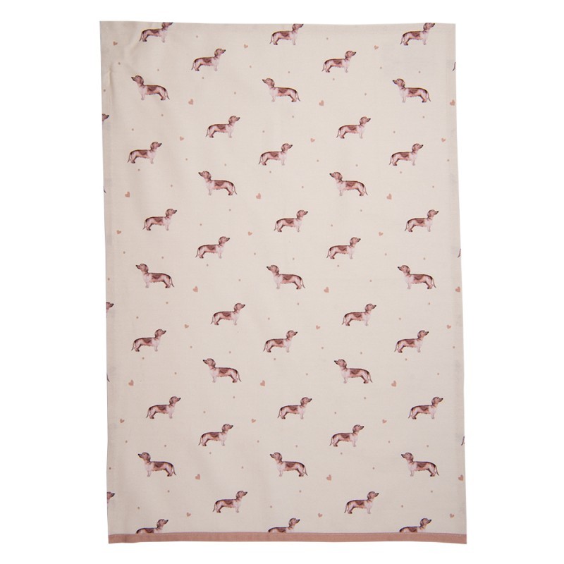 Bavlněná čtvercová utěrka s jezevčíkem Dachshund Love - 50*70 cm