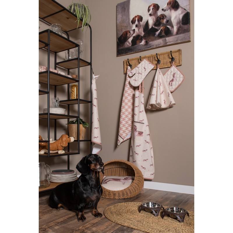 Bavlněná zástěra s jezevčíkem Dachshund Love - 70*85 cm