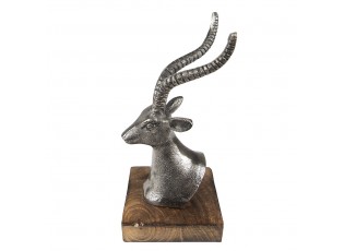 Dekorace Socha Jelen Stříbrná 12*11*21 cm - 12*11*21 cm