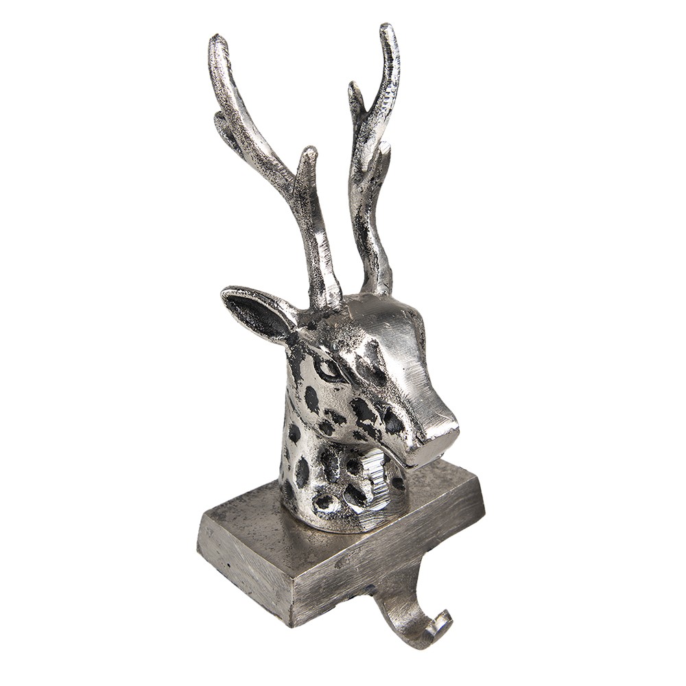 Stříbrný antik kovový háček na punčochu - 12*7*28 cm