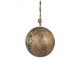 Vánoční dekorace dřevěná koule s popraskáním - Ø 8*8 cm
