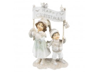 Vánoční dekorace soška děti Happy Christmas - 14*7*23 cm