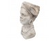 Šedý cementový květináč hlava ženy - 17*16*27 cm