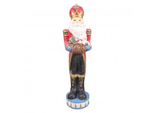 Barevná vánoční dekorace socha Santa jako Louskáček - 22*21*82 cm
