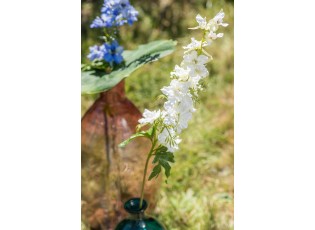 Dekorace umělá bílá květina Delphinium - 10*10*94 cm