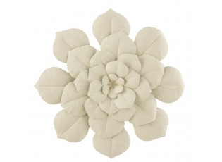 Béžová kovová nástěnná dekorace květina Molie - Ø 33*5 cm