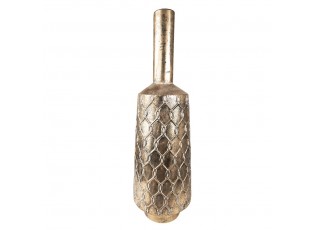 Měděná antik kovová dekorační váza s úzkým hrdlem - Ø 21*66 cm