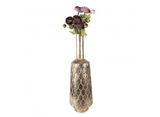 Měděná antik kovová dekorační váza s úzkým hrdlem - Ø 21*66 cm