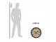 Antik nástěnné hodiny s polokoulemi Wanio - Ø 50*5 cm / 1*AA