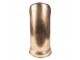 Měděný antik kovový svícen se skleněným válcem - Ø 17*35 cm