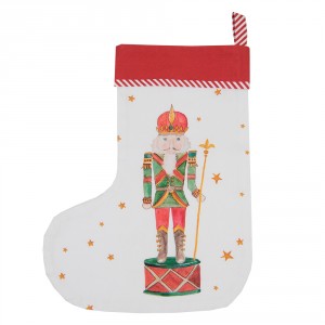 Vánoční punčocha s louskáčkem Happy Little Christmas - 30*1*40 cm