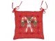 Bílý bavlněný podsedák s louskáčky Happy Little Christmas - 40*40*4 cm